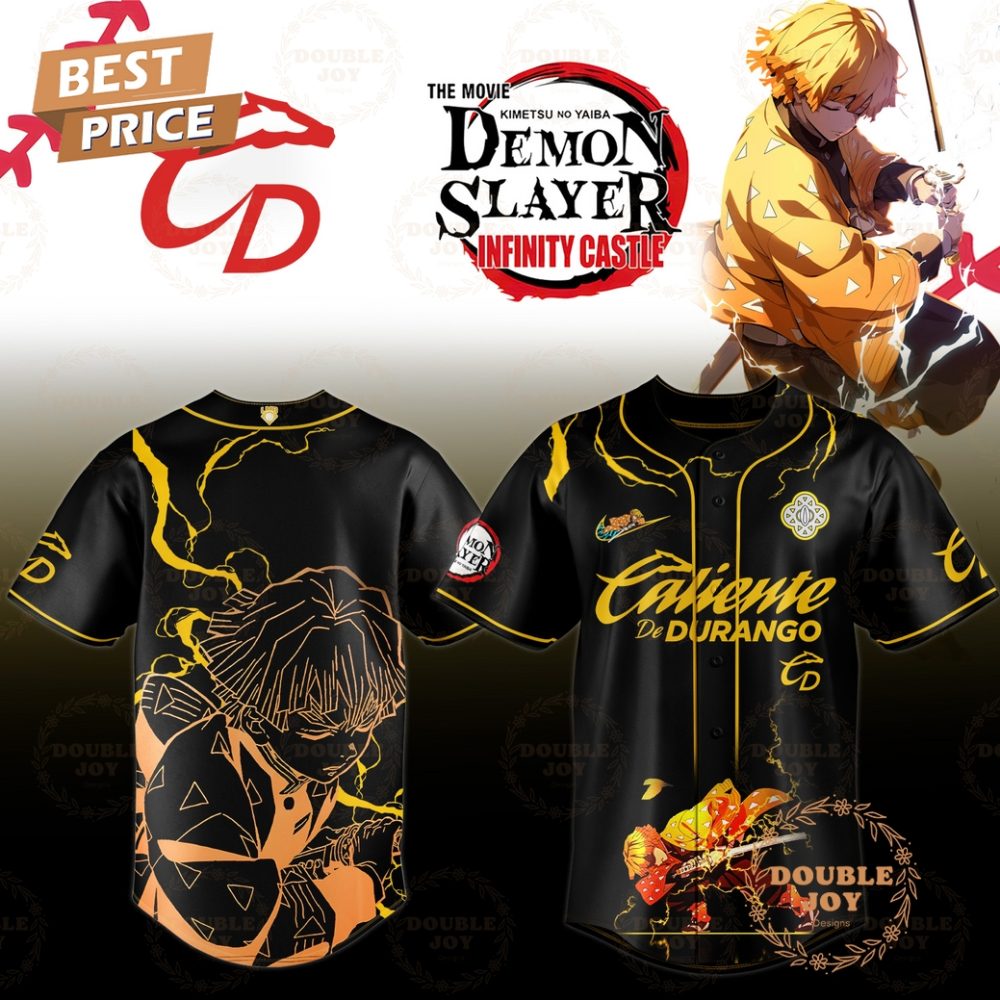 Caliente De Durango X Demon Slayer Zenitsu Limited Edition 2025 Baseball Jersey