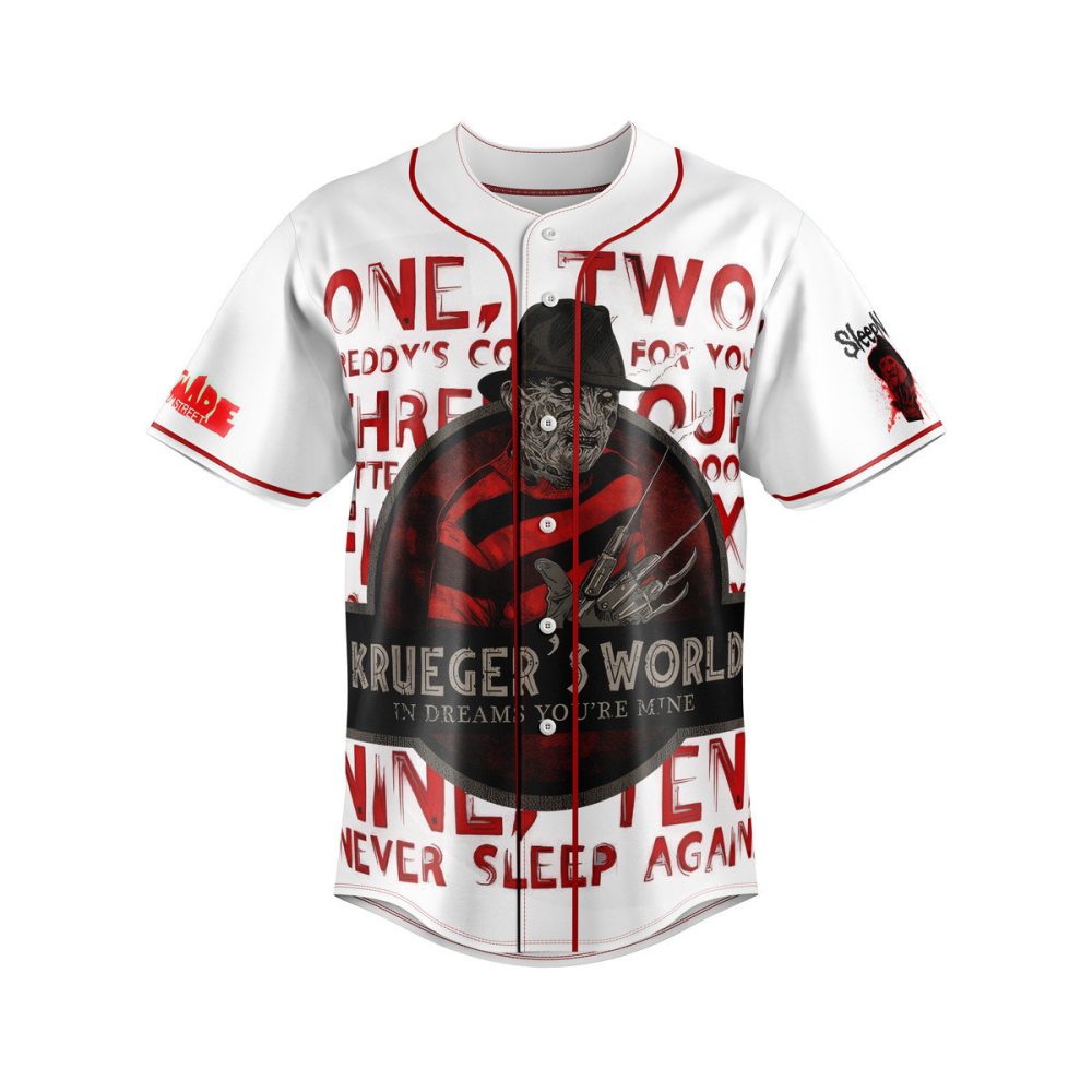 Freddy Krueger Baseball Jersey - Horror Movie Fan Apparel - Unique Gift For Nightmare Lovers