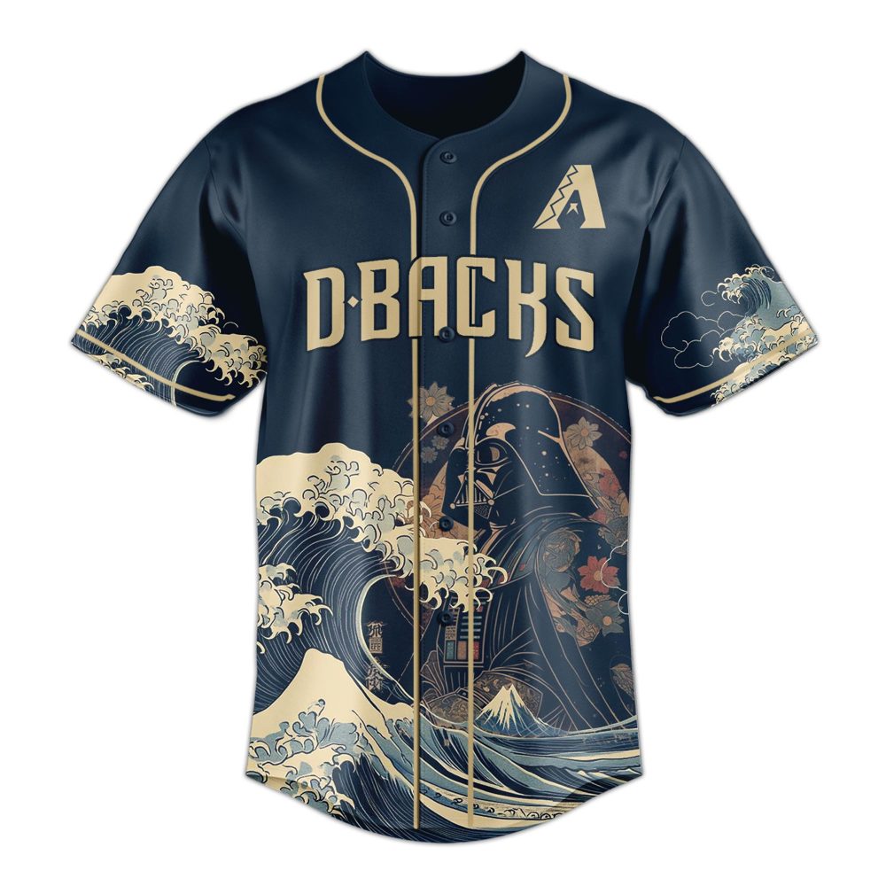 Samurai-Style D-Backs Baseball Jersey - Unique Darth Vader Design, Unisex Sportswear