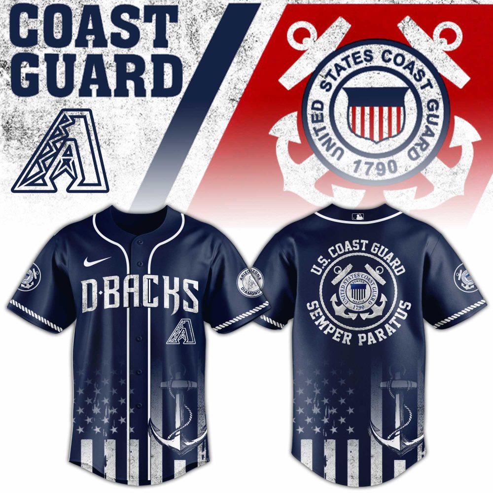 U.S. Coast Guard D-Backs Baseball Jersey - Semper Paratus Design, Limited Edition