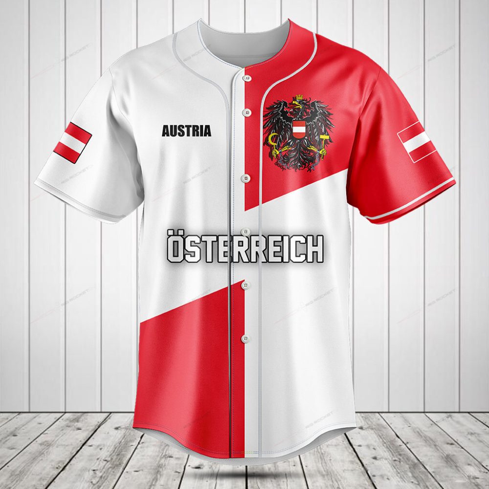 Stylish Austria Flag Baseball Jersey - Österreich Pride Apparel