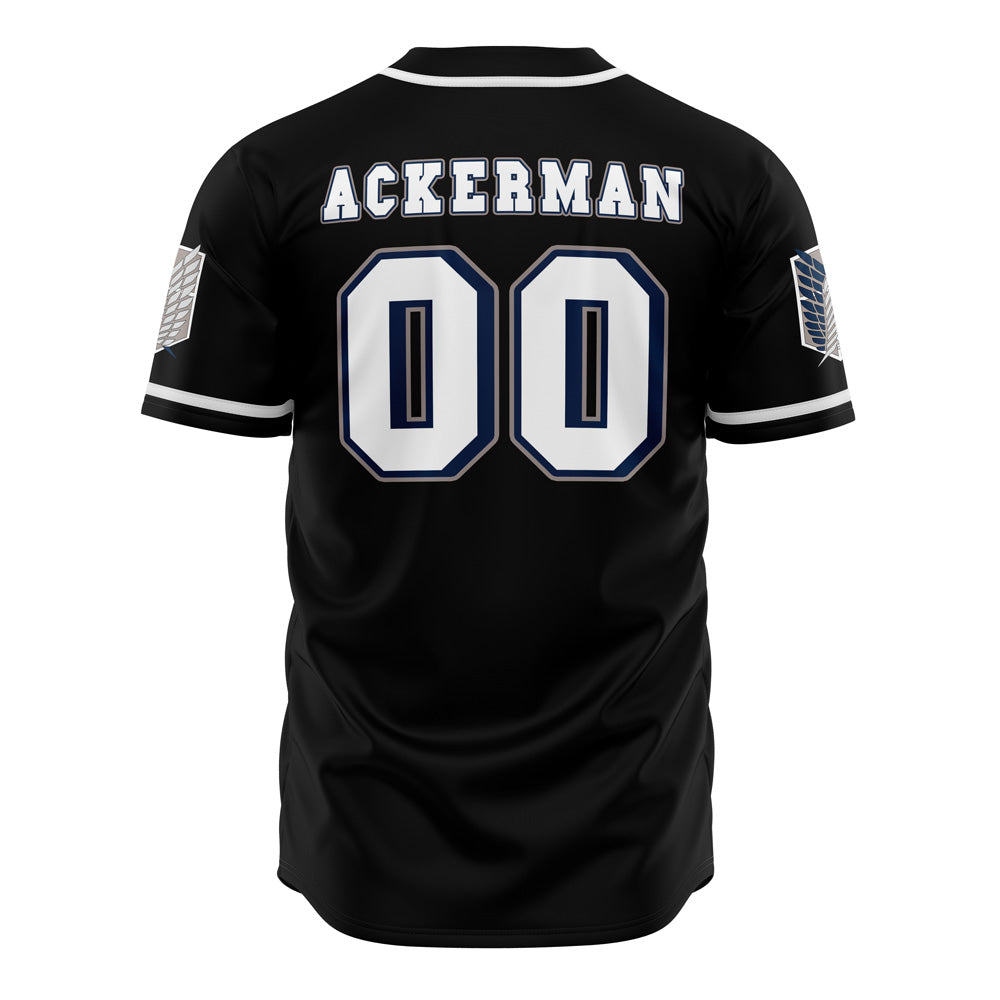 Anime Scouting Regiment Baseball Jersey - Stylish Black Button-Up For Fans