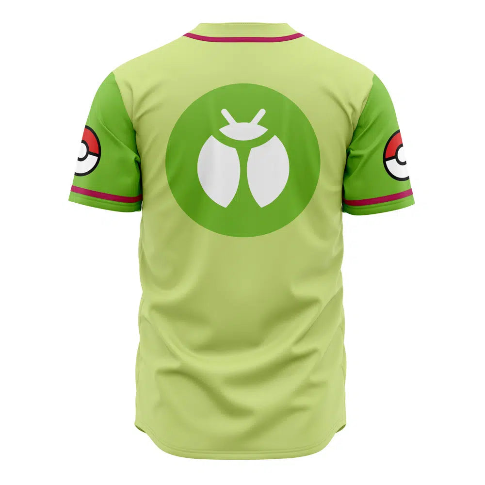 Vibrant Bug-Themed Baseball Jersey - Anime-Inspired Unisex Shirt For Gamers