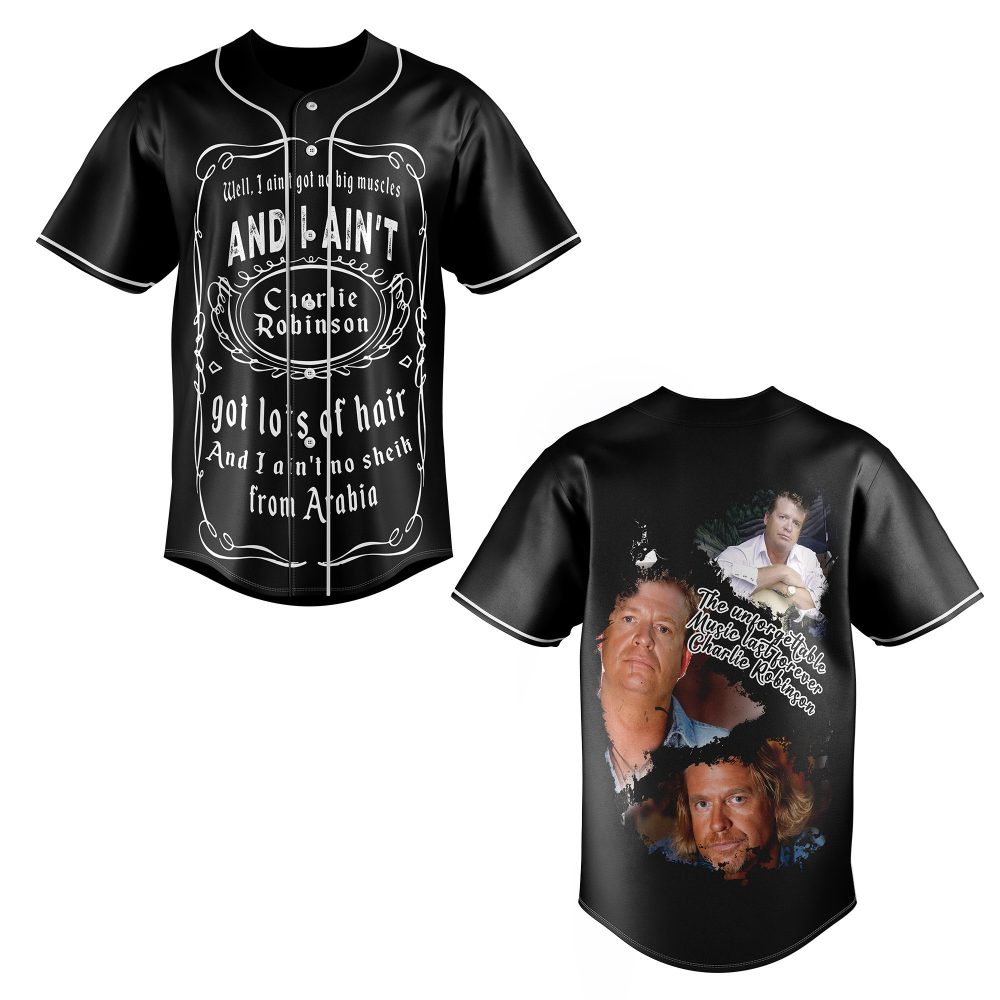 Unique Charlie Robinson Tribute Jersey - Stylish Black Design For Fans
