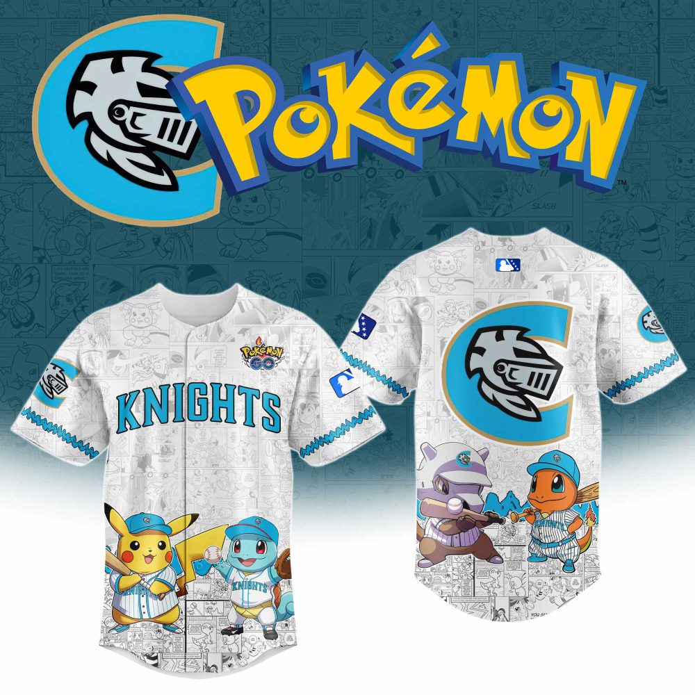 Limited Edition Pokémon Knights Baseball Jersey – Pikachu &amp; Friends Design