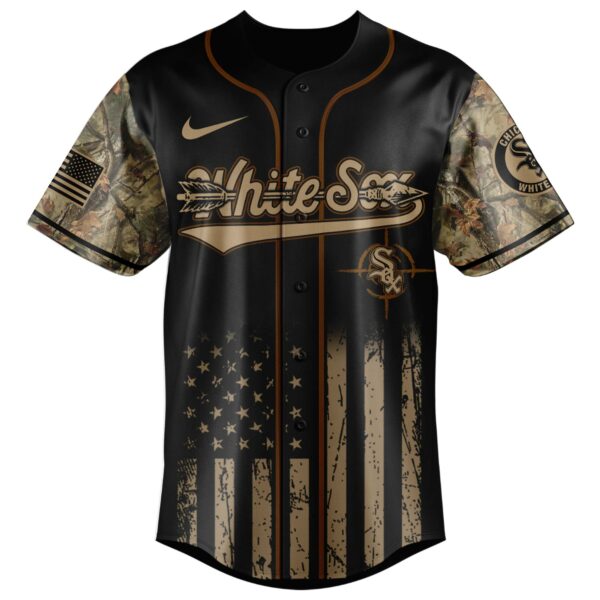 Limited Edition Chicago Hunting Jersey - Camo Design With Deer &amp; Flag Graphics