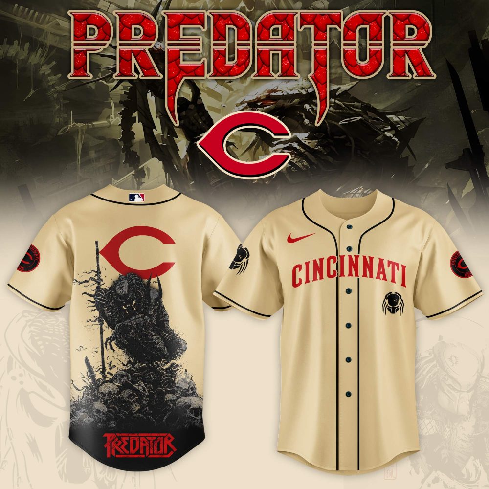 Predator Baseball Jersey - Cincinnati Theme, Unique Design, Limited Edition