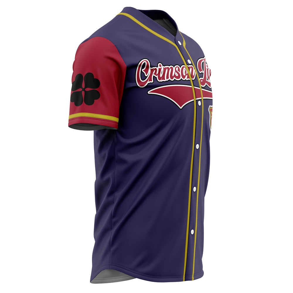 Crimson Lions Baseball Jersey – Stylish Sportswear With Unique Crest Design