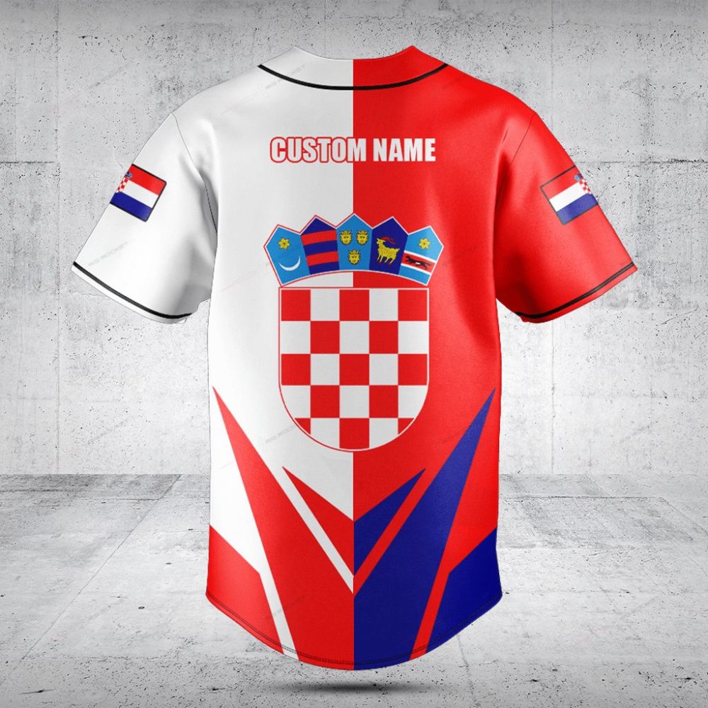 Croatia Flag Baseball Jersey - Stylish Fan Apparel For Sports Enthusiasts