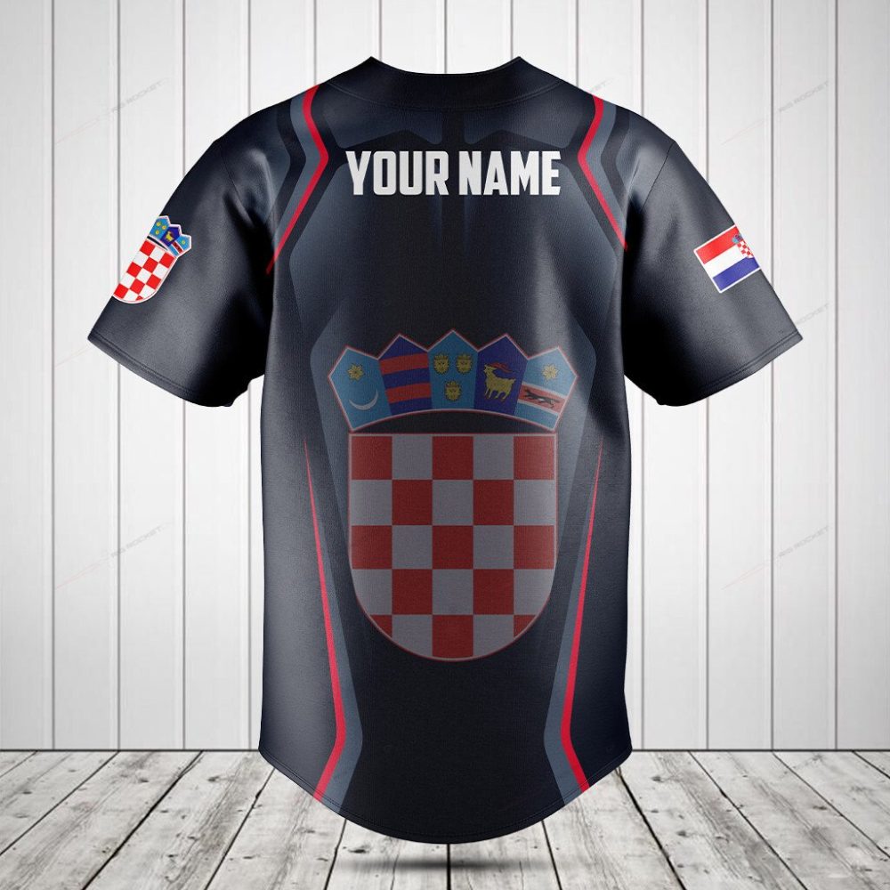 Croatia Flag Baseball Jersey - Stylish Supporter Apparel For Fans