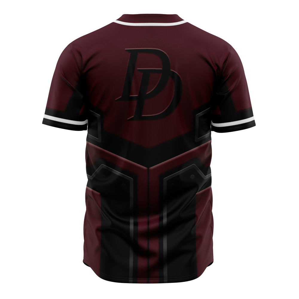 Stylish Maroon &amp; Black Graphic Baseball Jersey - Unisex Fashion Top, Perfect For Casual Wear