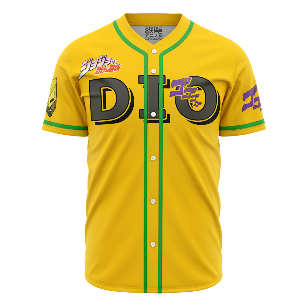Anime-Inspired Yellow Baseball Jersey - Bold Dio Design - Stand Out In Style!