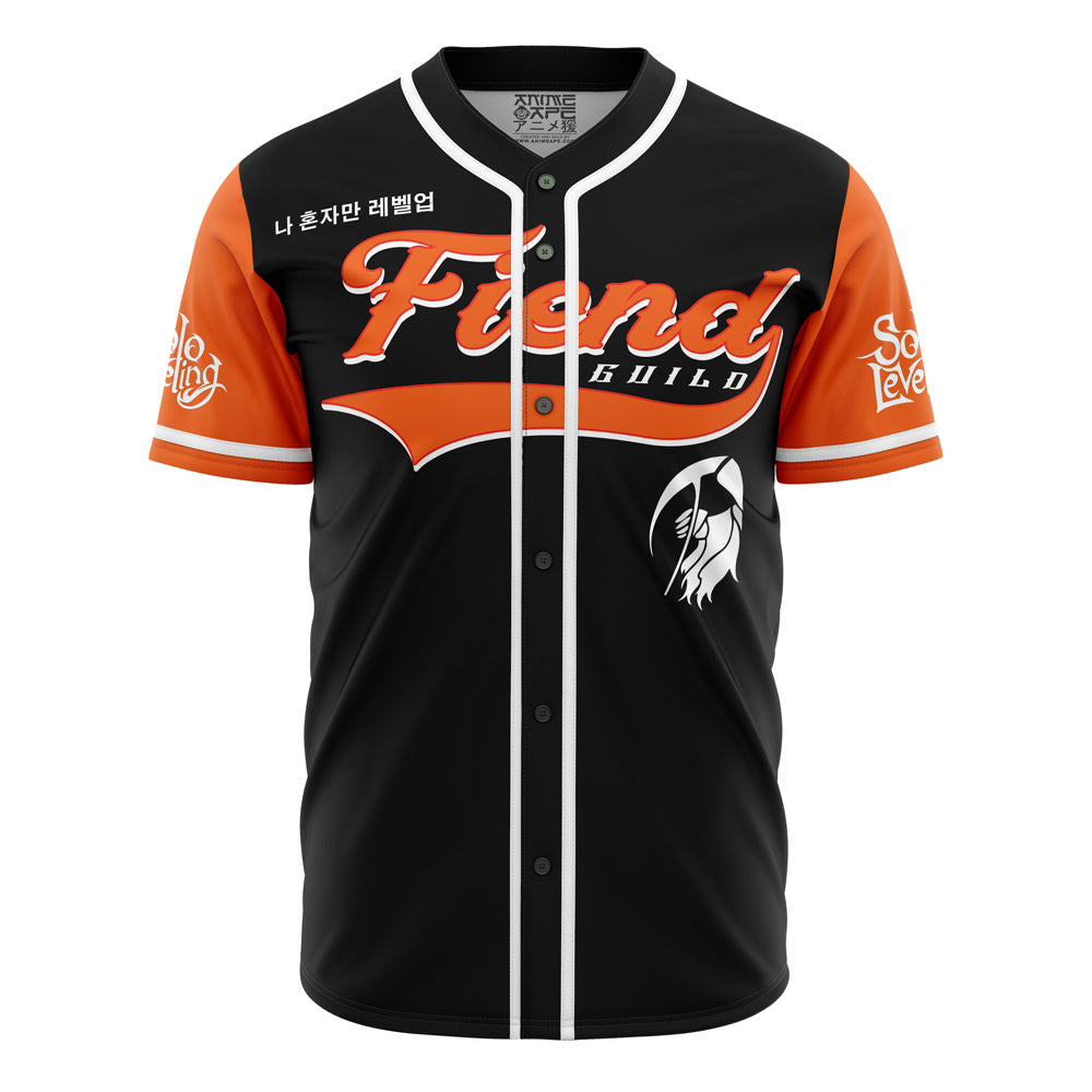 Fiend Guild Baseball Jersey – Stylish Black &amp; Orange Sportswear
