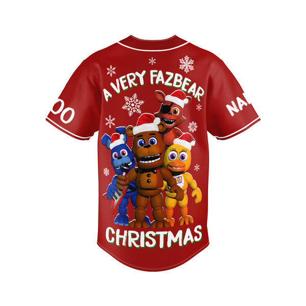 Festive Five Nights At Freddy'S Christmas Baseball Jersey – Perfect Holiday Gift!