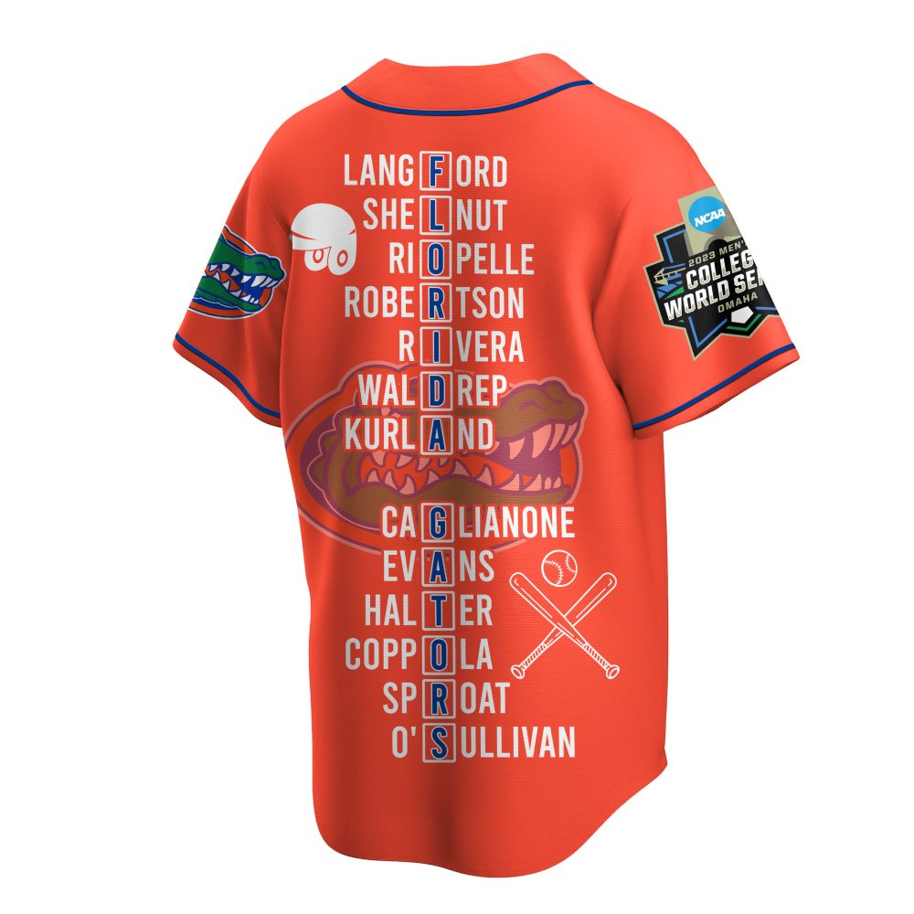 Florida Gators 2023 Baseball Jersey - Ncaa Champions Commemorative Gear