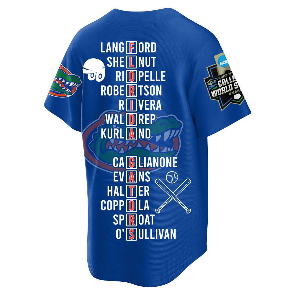 Florida Gators 2023 Baseball Jersey - Ncaa Champions Commemorative Gear