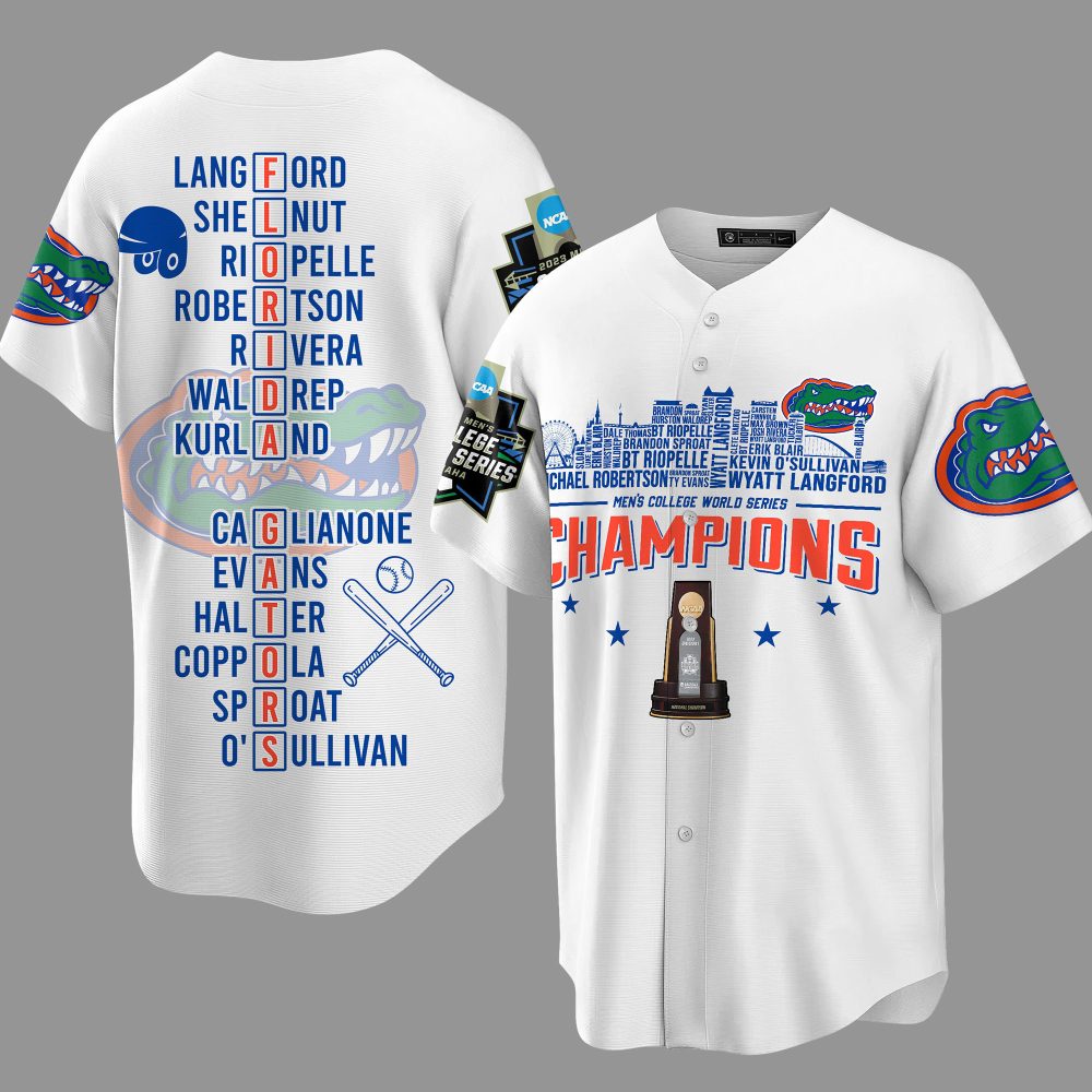 Florida Gators 2023 Baseball Jersey - Ncaa Champions Commemorative Gear