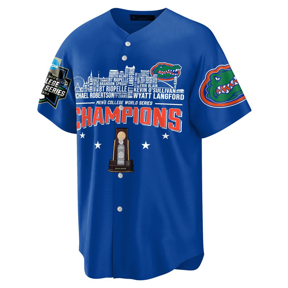 Florida Gators 2023 Baseball Jersey - Ncaa Champions Commemorative Gear
