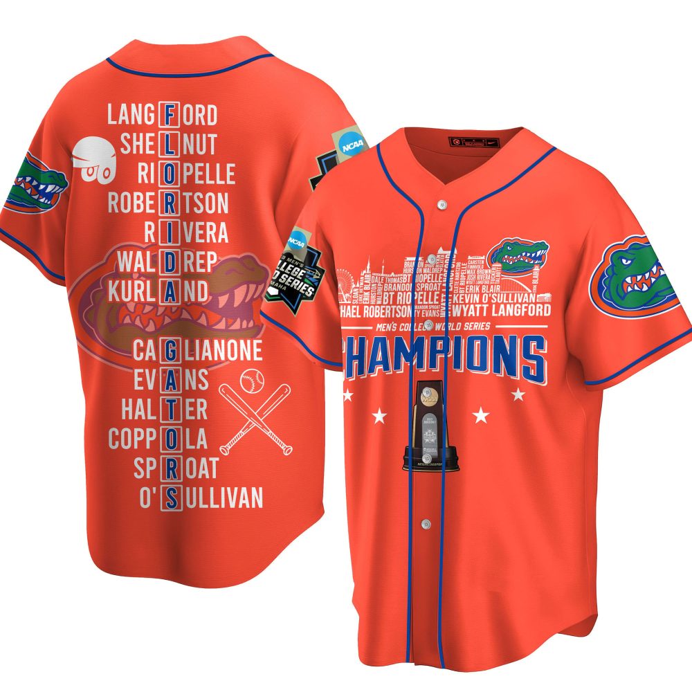 Florida Gators 2023 Baseball Jersey - Ncaa Champions Commemorative Gear