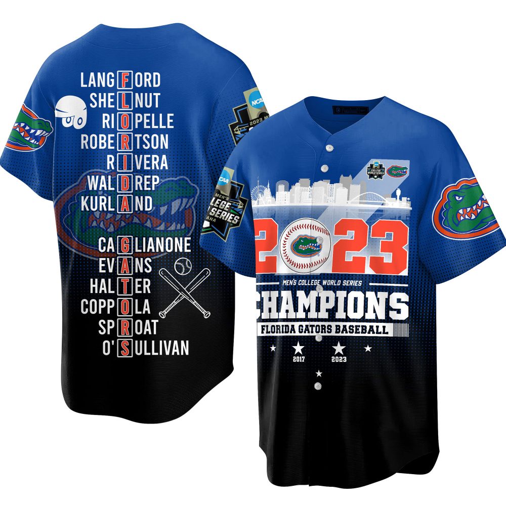 Florida Gators 2023 Champions Baseball Jersey – Celebrate Victory In Style!