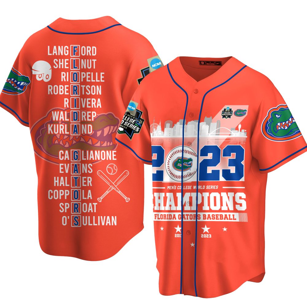 Florida Gators 2023 Champions Baseball Jersey – Celebrate Victory In Style!