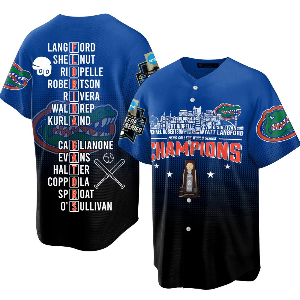 Florida Gators 2023 Baseball Jersey - Ncaa Champions Commemorative Gear