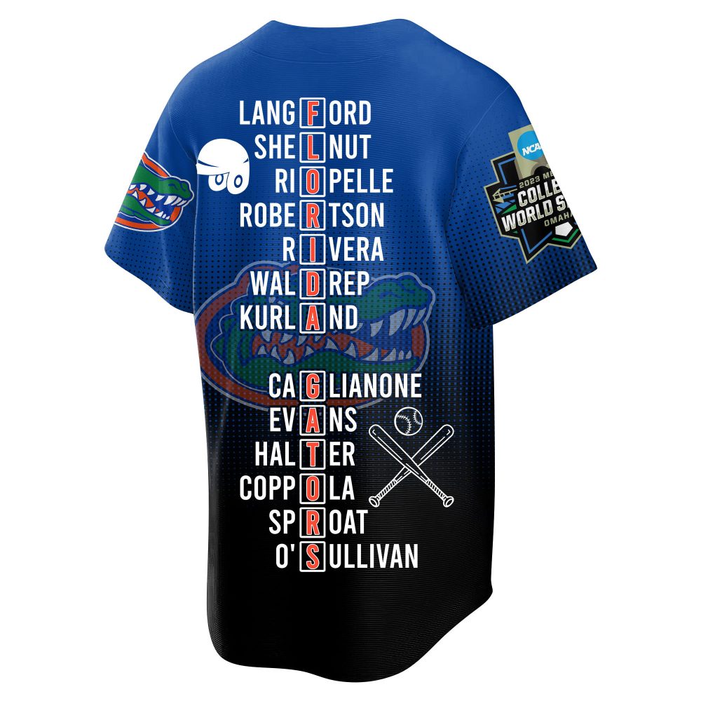 Florida Gators 2023 Baseball Jersey - Ncaa Champions Commemorative Gear