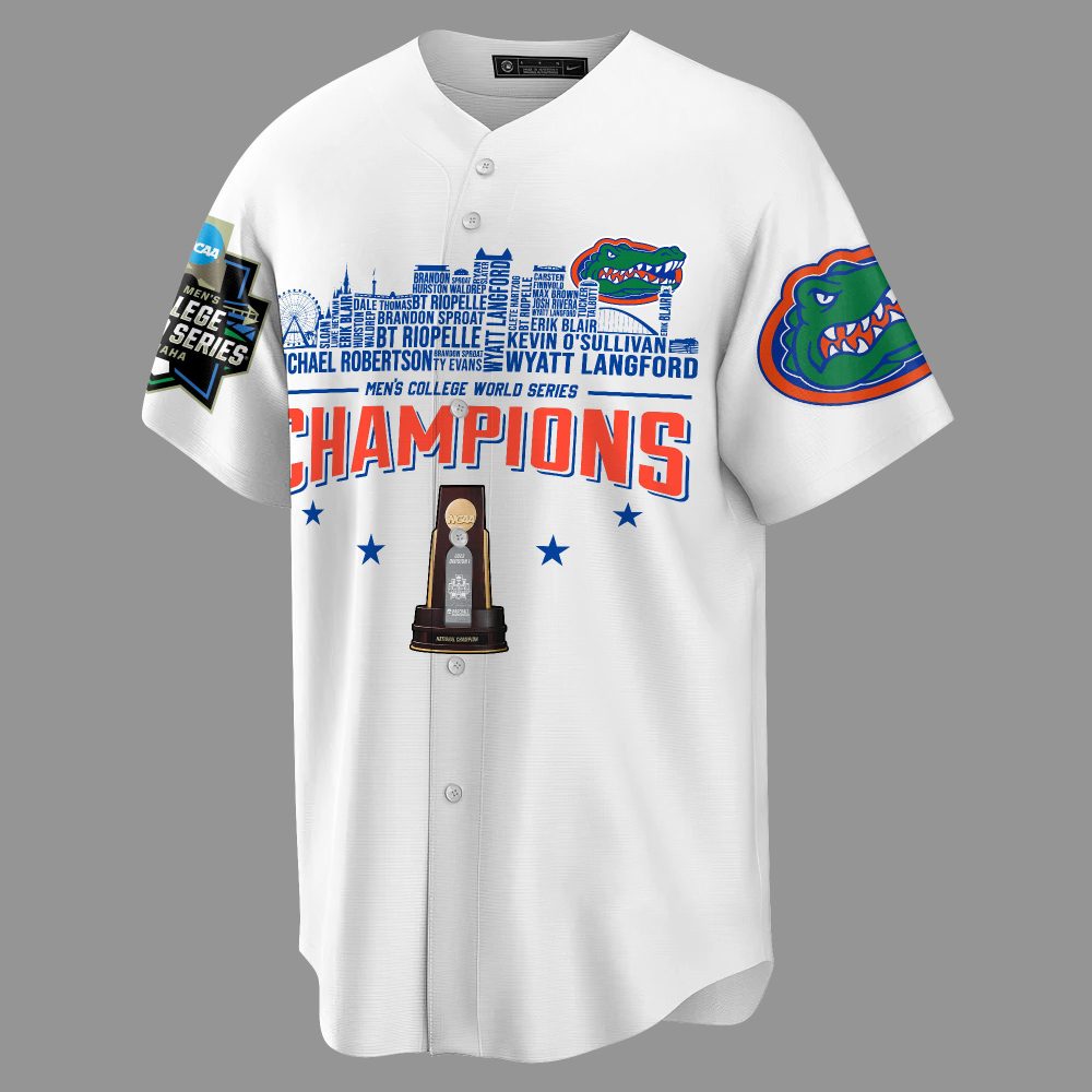 Florida Gators 2023 Baseball Jersey - Ncaa Champions Commemorative Gear