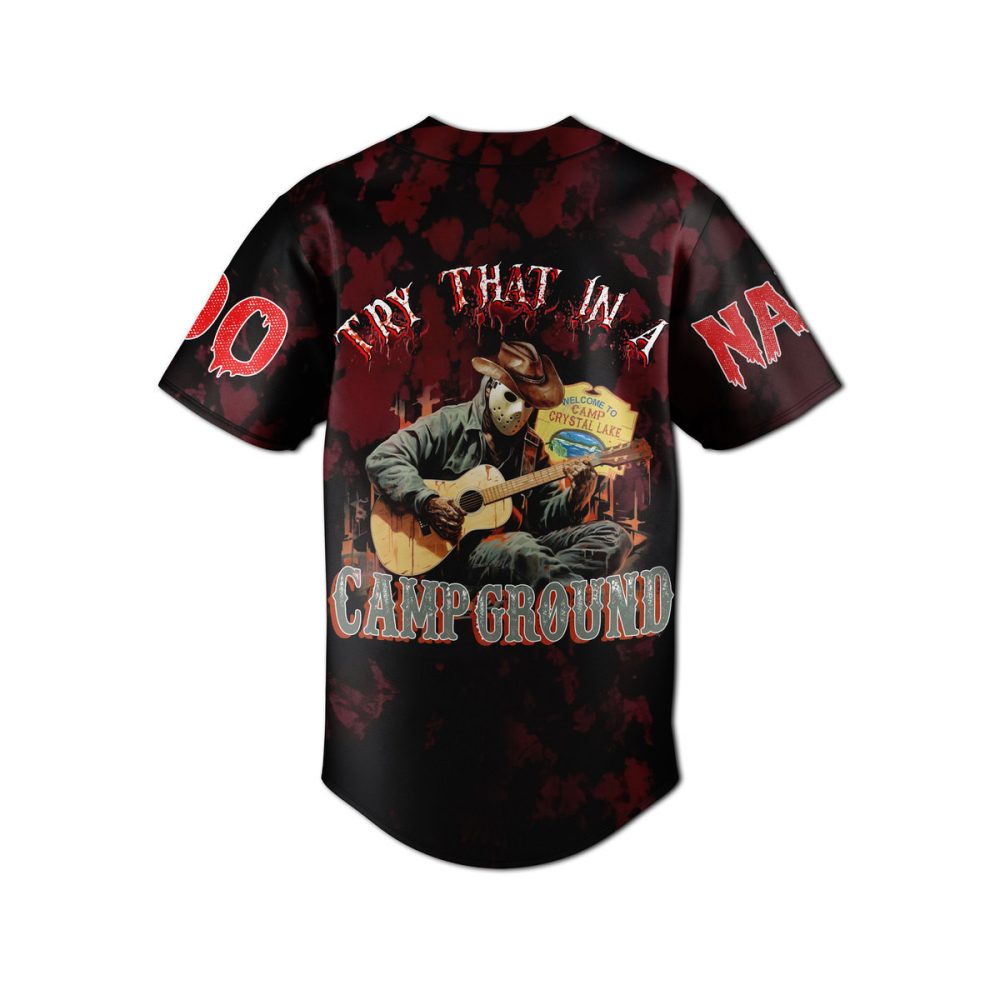 Friday The 13Th Horror Baseball Jersey – Spooky Graphic Tee For Halloween Fans