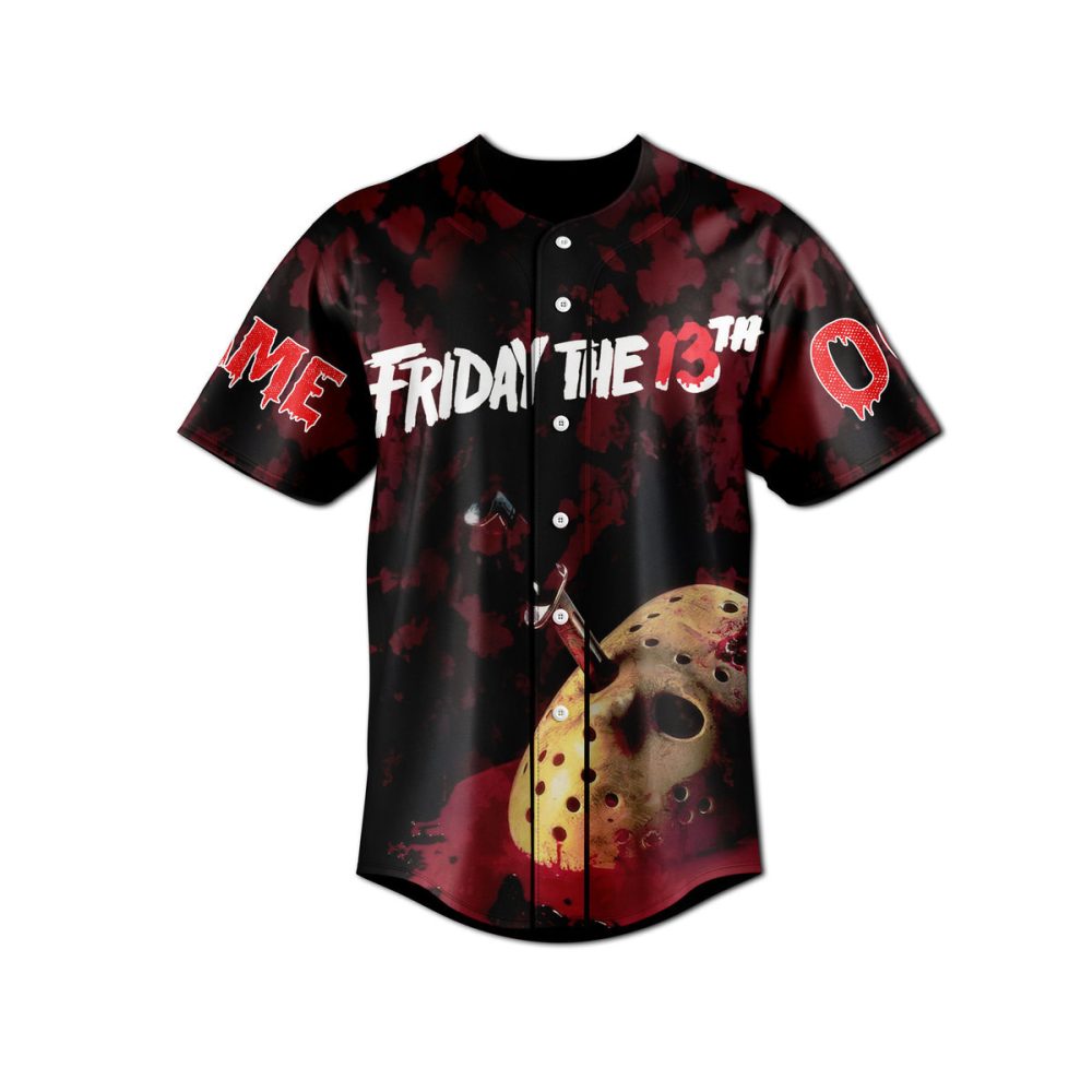 Friday The 13Th Horror Baseball Jersey – Spooky Graphic Tee For Halloween Fans