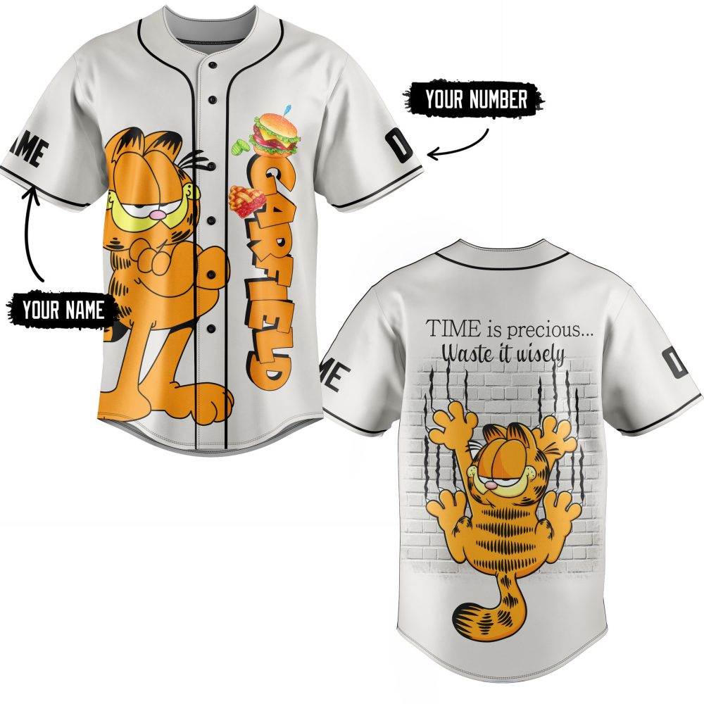 Garfield Baseball Jersey – Fun Cartoon Design, Perfect For Fans!