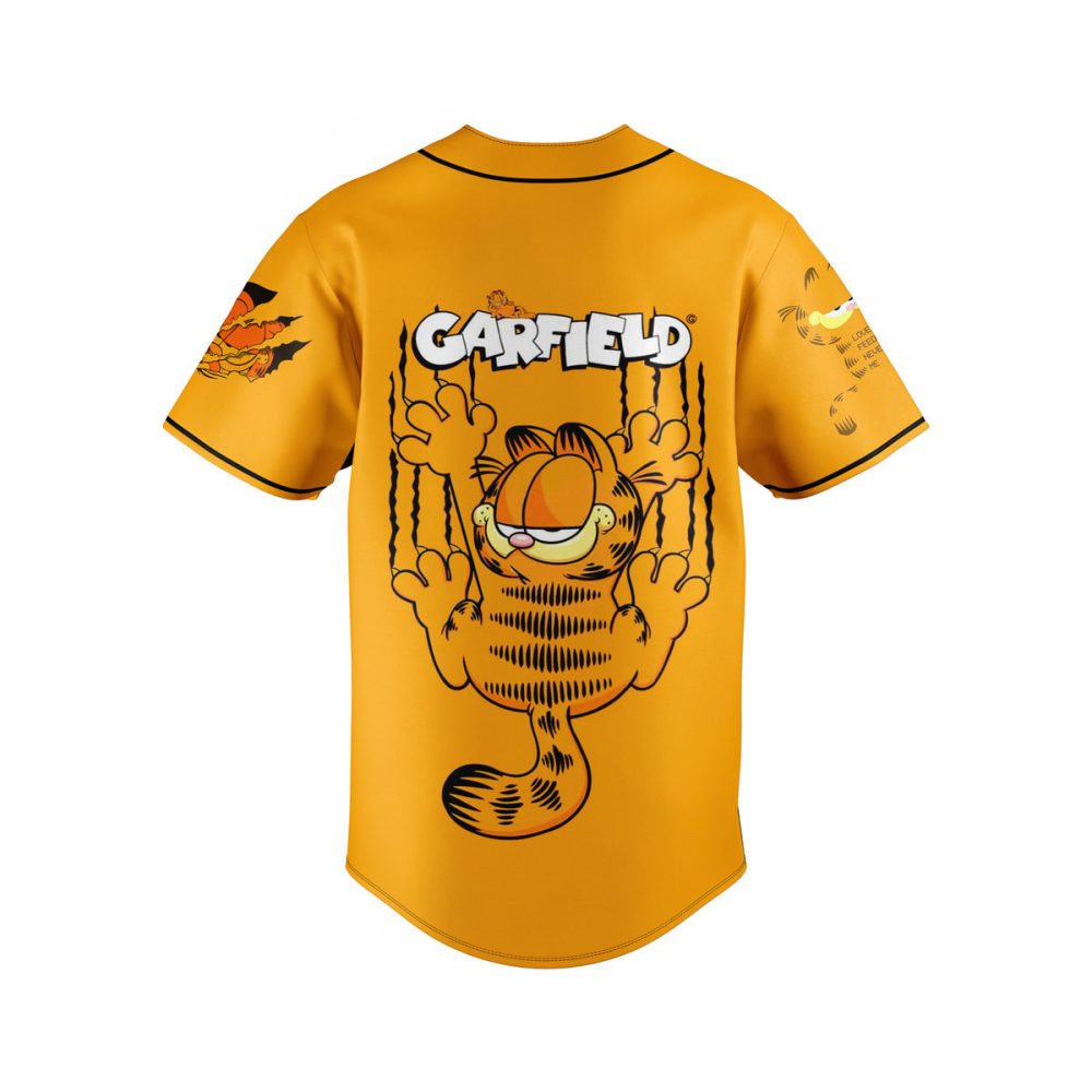 Retro Garfield Baseball Jersey – Vibrant Cartoon Print, Unisex Casual Shirt