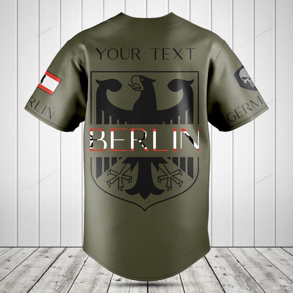 Berlin Eagle Baseball Jersey - Stylish Vintage Design, Premium Quality, Unisex Sportswear, Perfect Gift!
