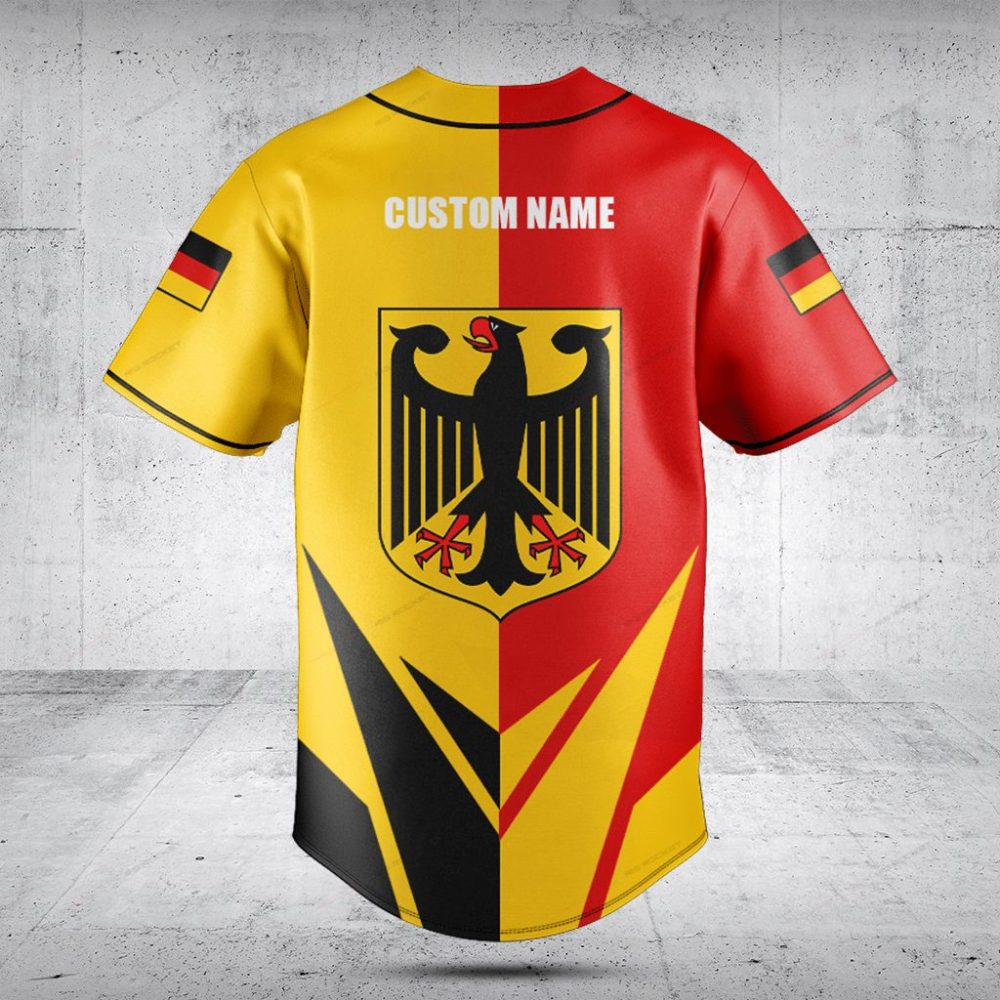 Germany Flag Baseball Jersey - Bold Eagle Design, Unisex Sportswear Top
