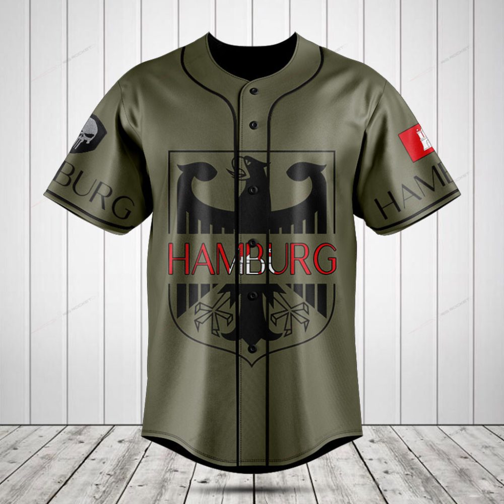 Stylish Hamburg Baseball Jersey - Unique Eagle Design, Perfect Gift For Fans