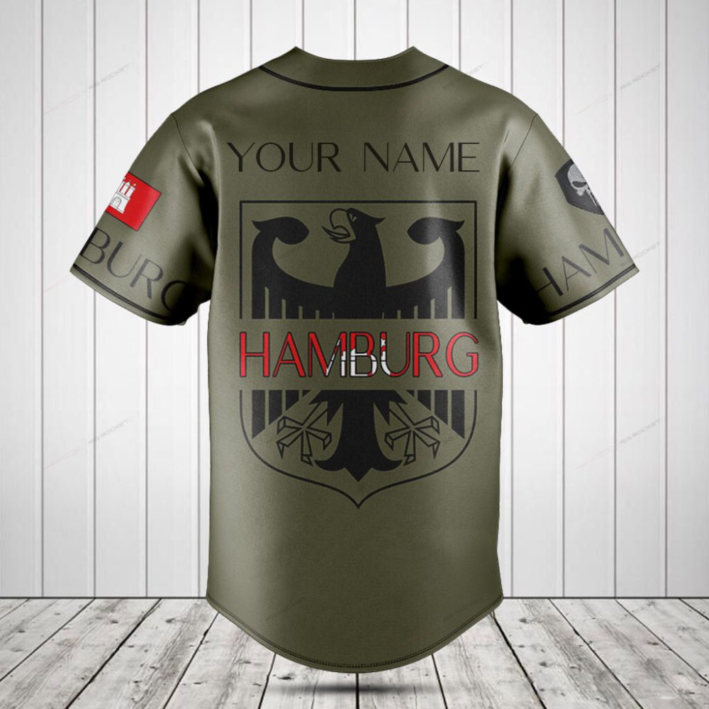 Stylish Hamburg Baseball Jersey - Unique Eagle Design, Perfect Gift For Fans
