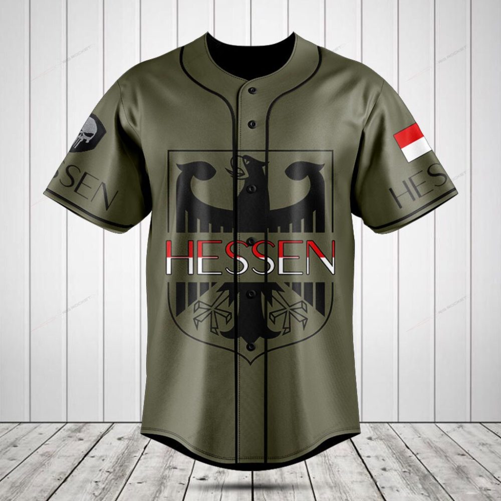 Limited Edition Hessen Baseball Jersey - Stylish Eagle Design &amp; Premium Comfort