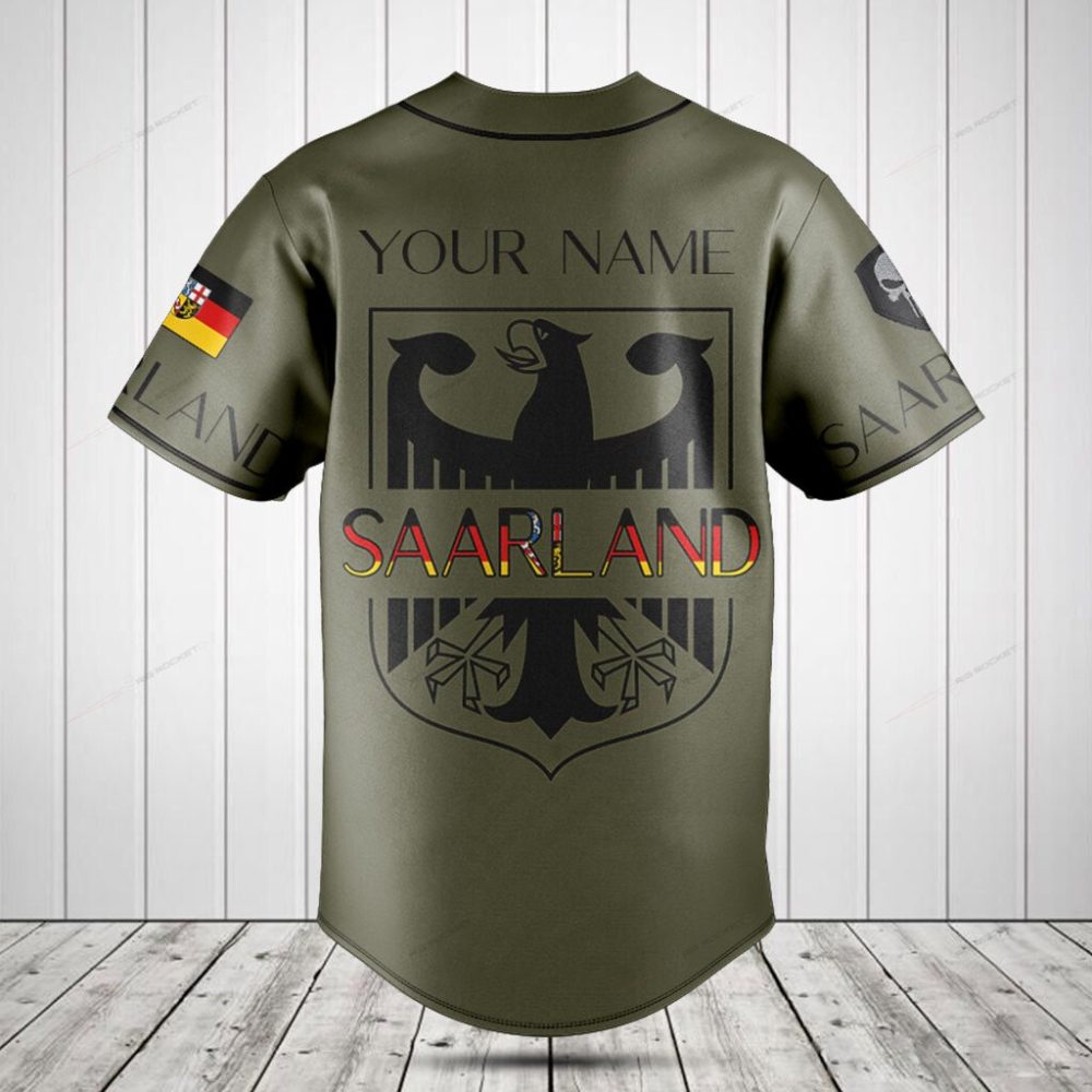 Stylish Saarland Baseball Jersey - Unique German Eagle Design, Premium Quality