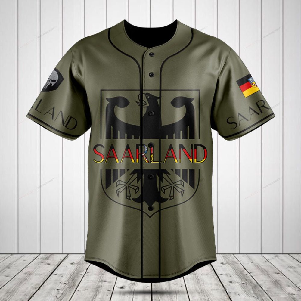 Stylish Saarland Baseball Jersey - Unique German Eagle Design, Premium Quality