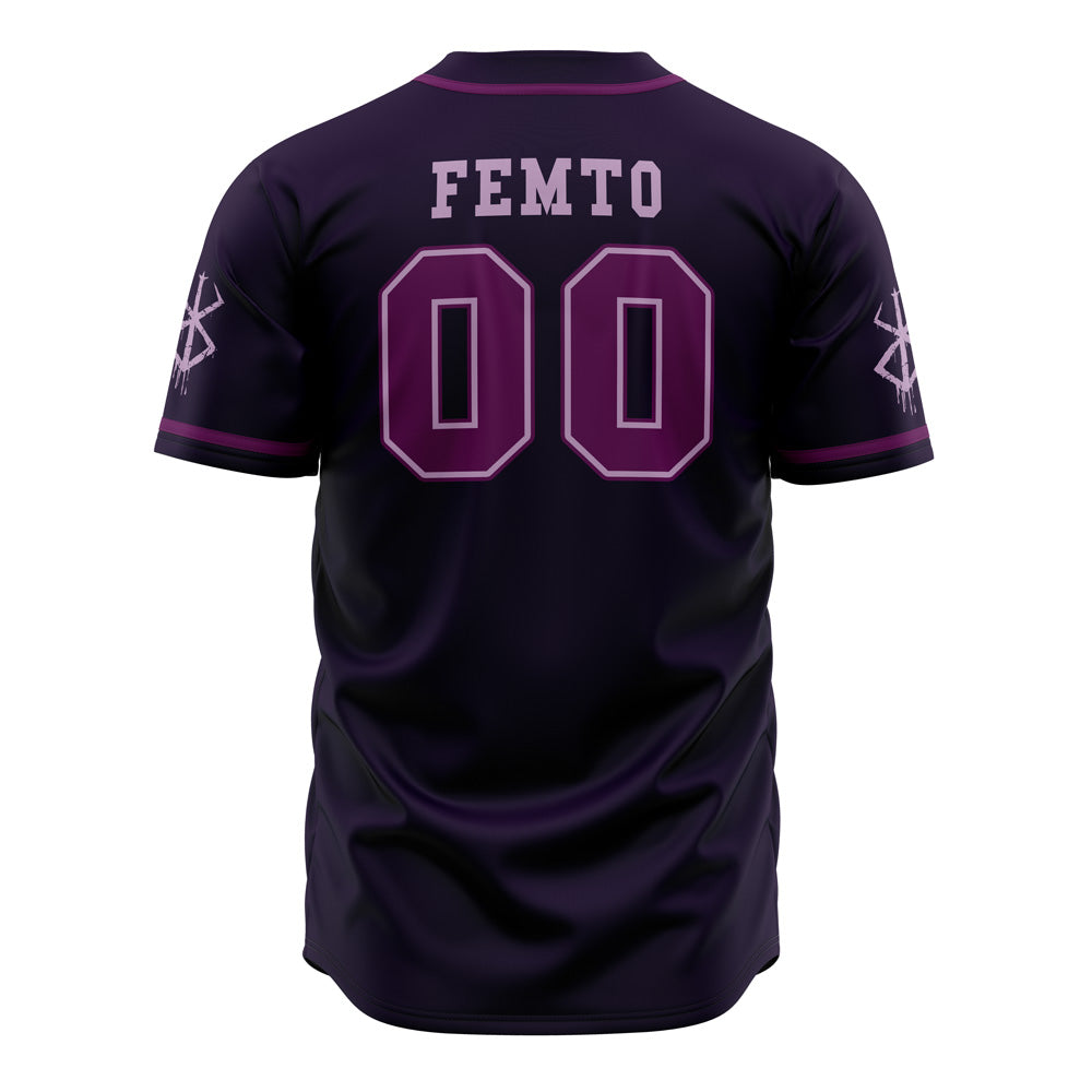 Anime Inspired 'God Hand' Baseball Jersey - Stylish Purple &amp; Black Design