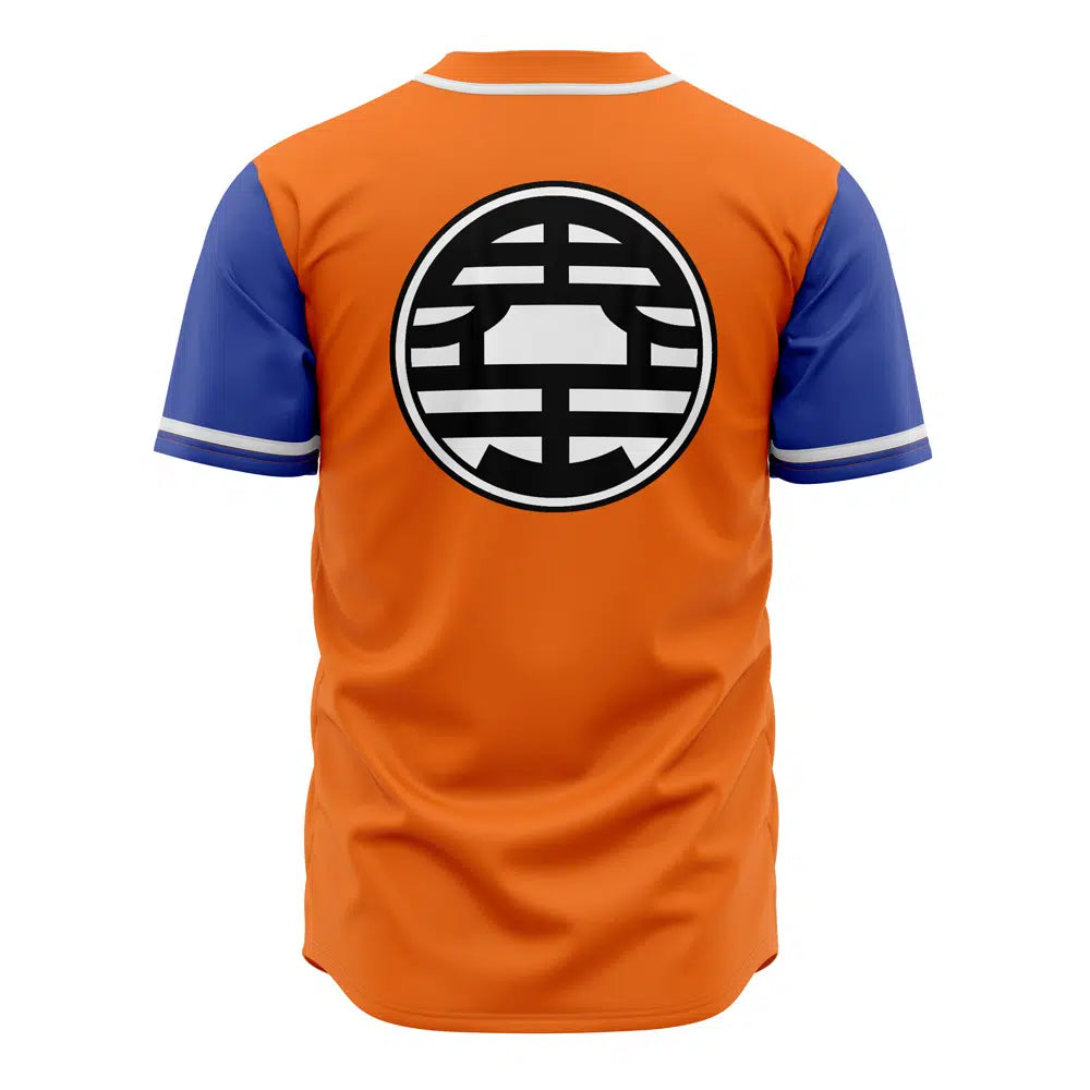 Anime-Inspired Orange &amp; Blue Baseball Jersey - Unique Cosplay Apparel For Fans