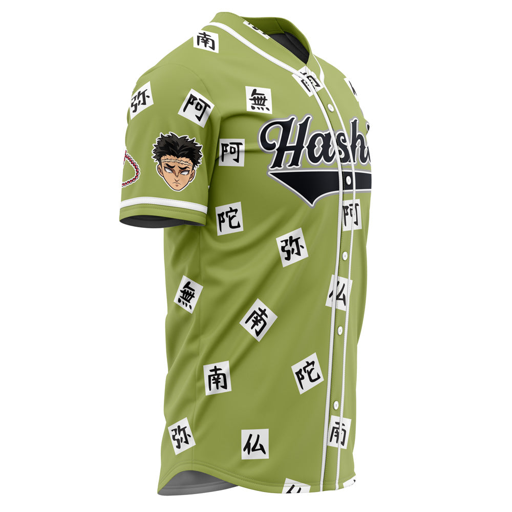 Anime-Inspired Green Baseball Jersey With Bold Graphic Design - Unisex Fashion Top