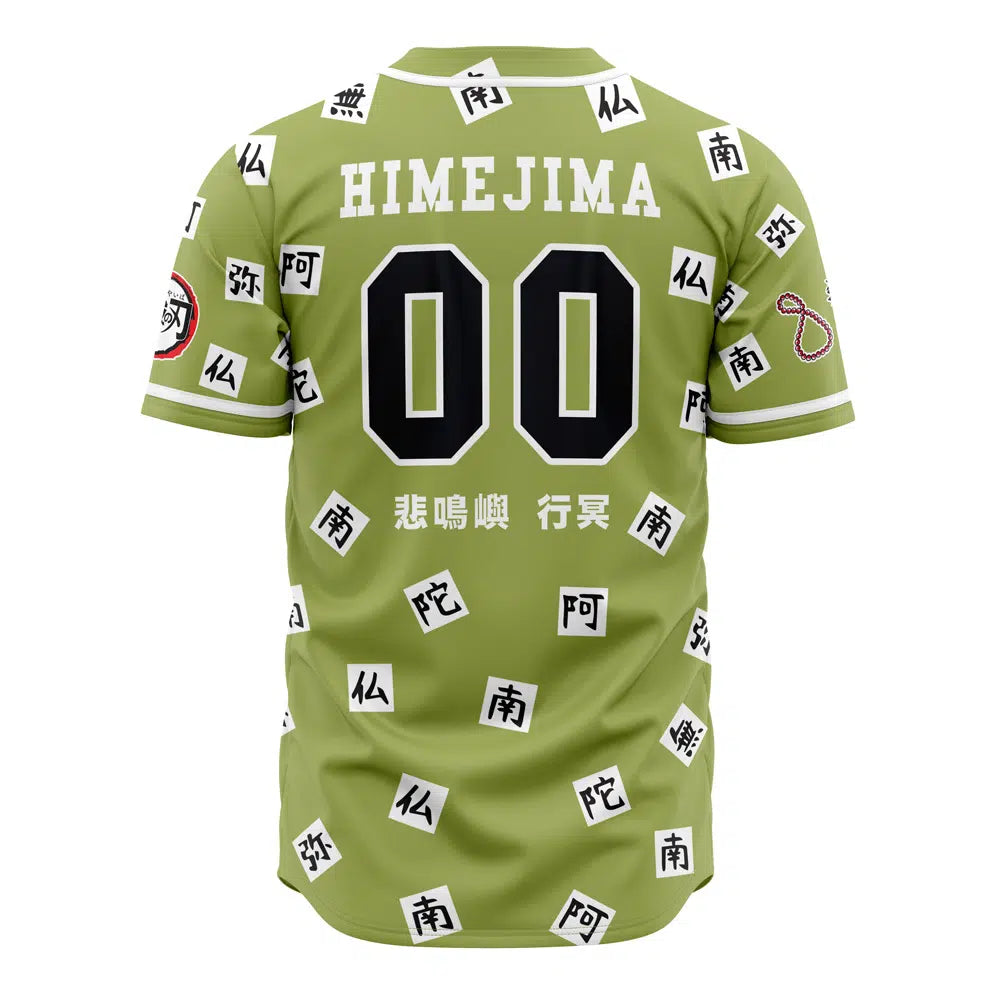 Anime-Inspired Green Baseball Jersey With Bold Graphic Design - Unisex Fashion Top