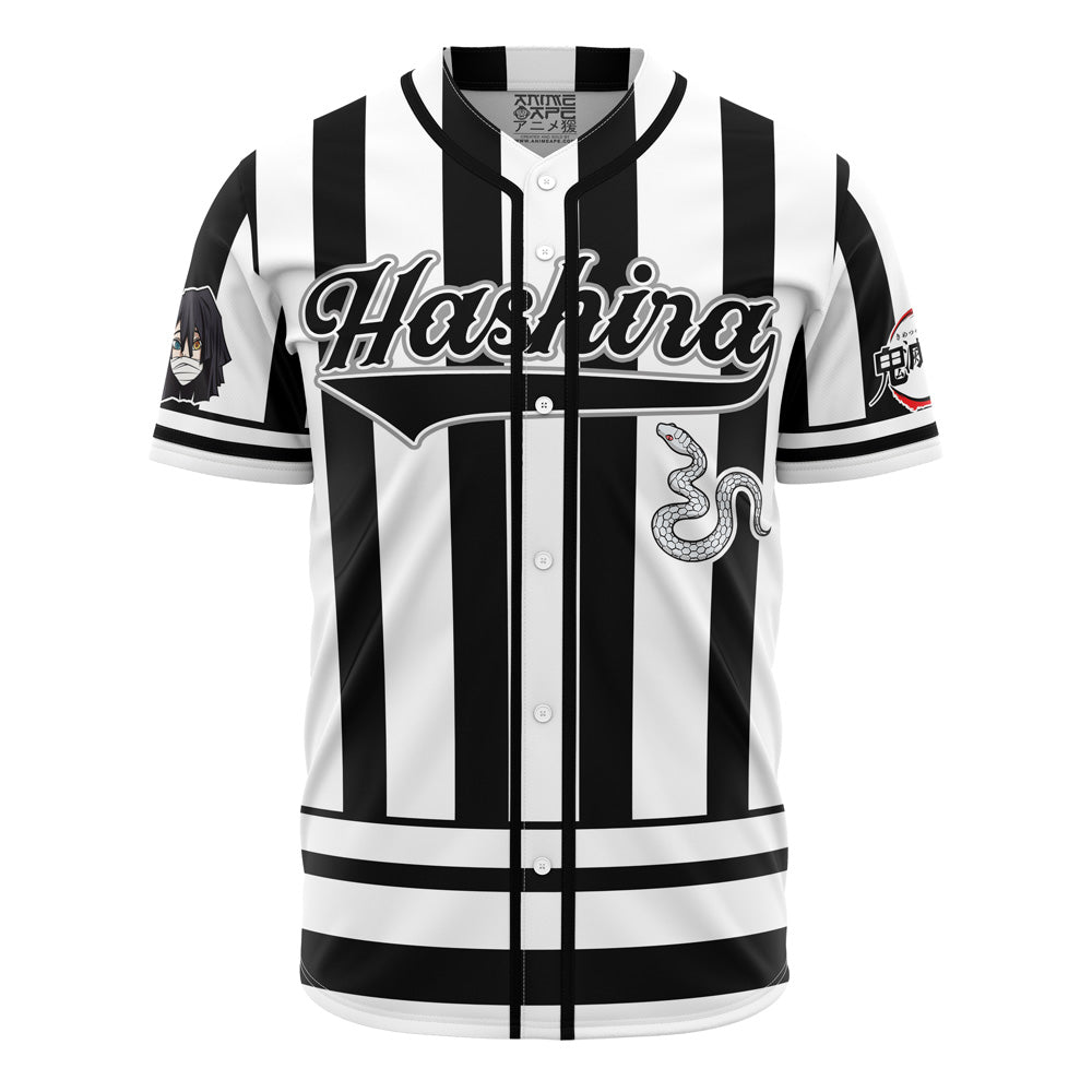 Anime-Inspired Black &amp; White Striped Baseball Jersey - Stylish &amp; Unique Design