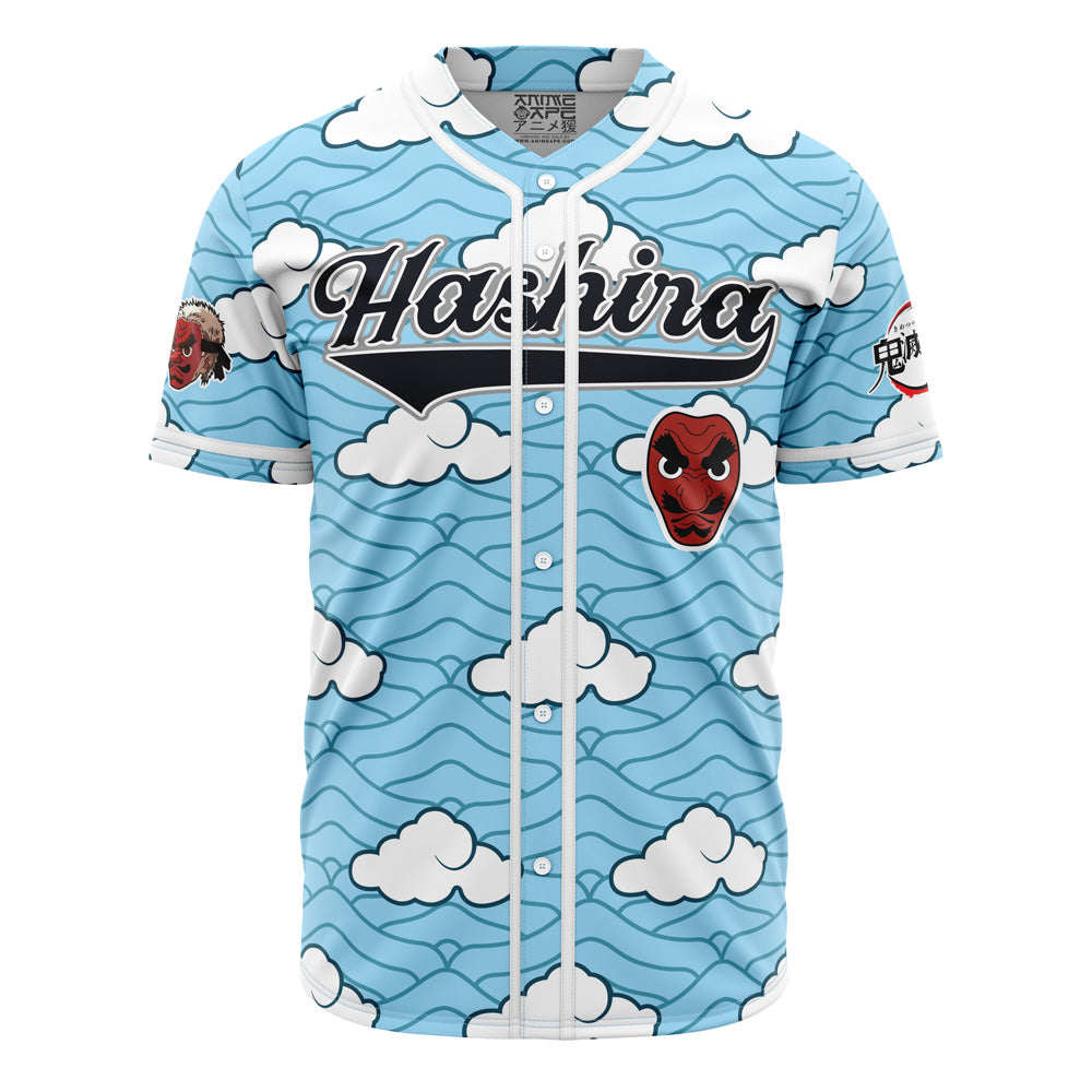 Anime-Inspired Blue Cloud Baseball Jersey – Unique Design &amp; Comfortable Fit