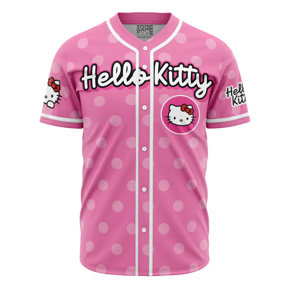Hello Kitty Pink Polka Dot Baseball Jersey – Cute &amp; Stylish Fan Apparel