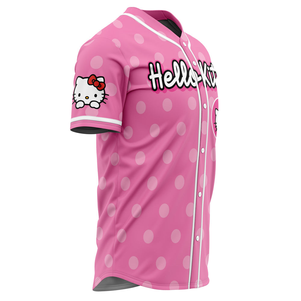 Hello Kitty Pink Polka Dot Baseball Jersey – Cute &amp; Stylish Fan Apparel