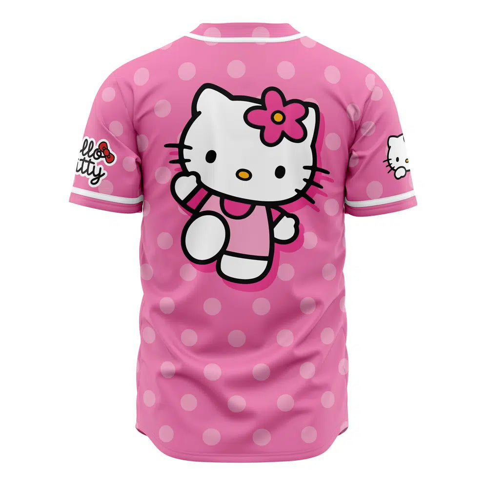 Hello Kitty Pink Polka Dot Baseball Jersey – Cute &amp; Stylish Fan Apparel