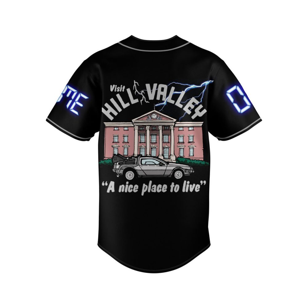 Retro Time Travel Baseball Jersey - Led Digital Print, Unique Collector'S Edition