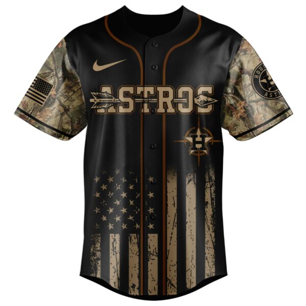 Houston Deer Hunt Camo Baseball Jersey - Limited Edition Hunting Apparel